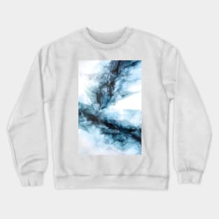 Blue Ice Water Phoenix Abstract Painting Crewneck Sweatshirt